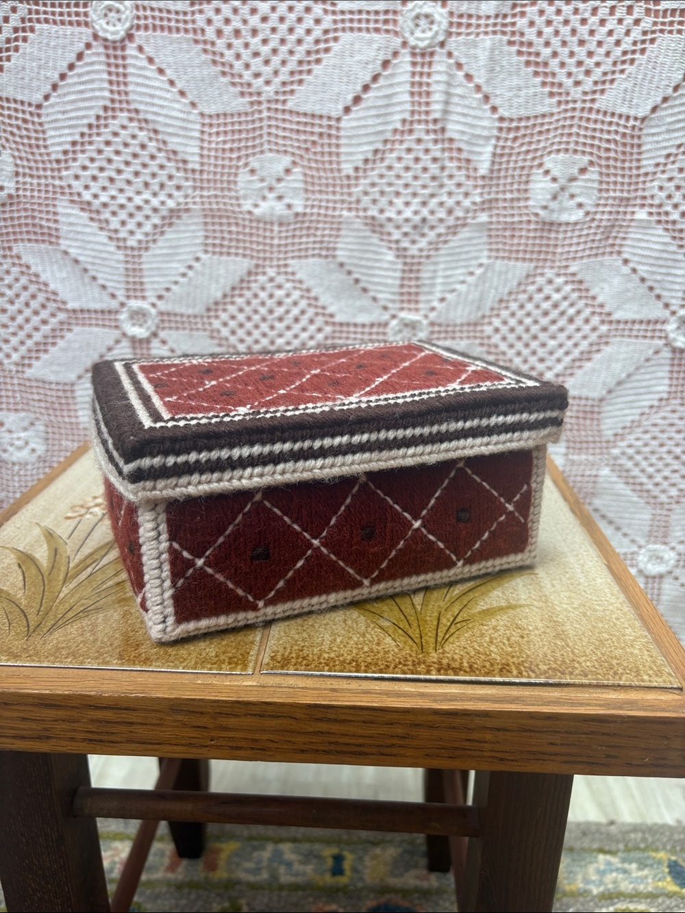 Handmade Wool Keepsake Box by Judy